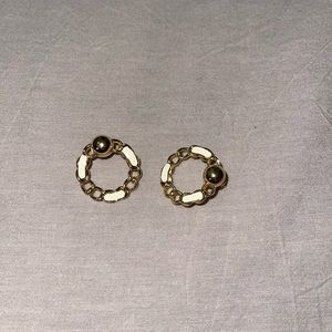 Small studded hoop earrings